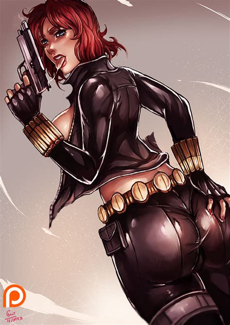 Rule 34 Ass Ass Grab Avengers Black Widow Bodysuit