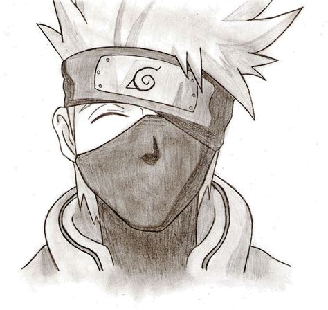 Drawing Kakashi With Pencil Naruto Sketch Drawing Anime Drawings