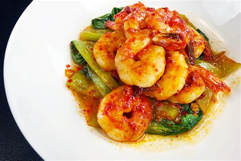 Chilli Garlic Prawns With Chinese Vegetable Bok Choy Asian Inspirations