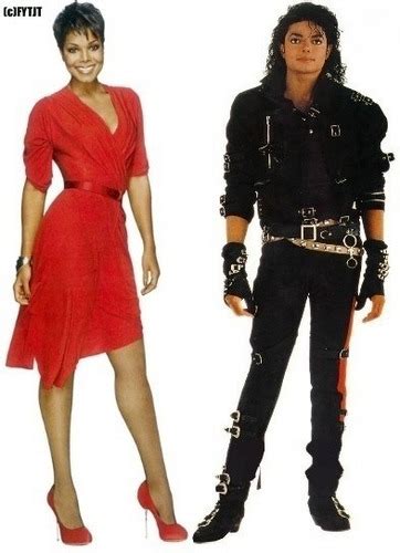 Michael Jackson And Janet Jackson Side By Side Picture In 1983