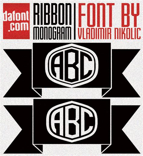 Ribbon Monogram Font