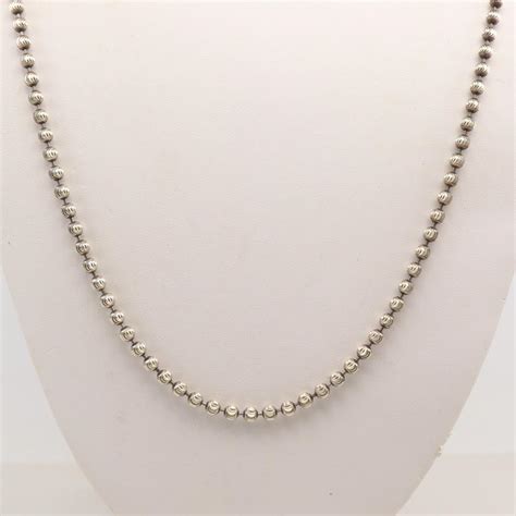 Sterling Silver Beaded Necklace Property Room