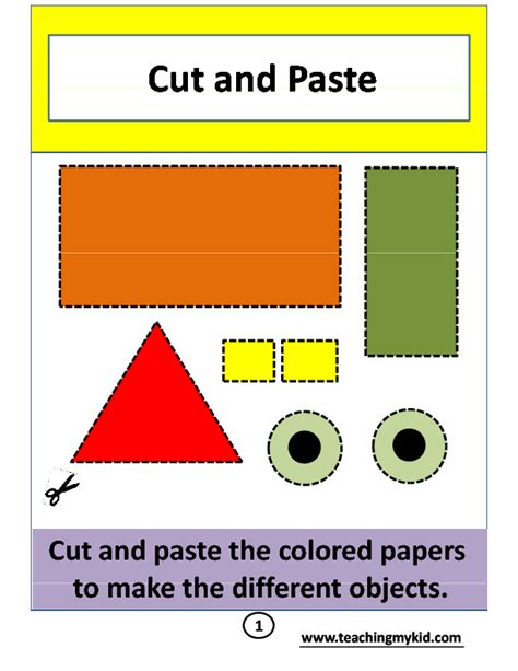 Cut And Paste Shapes Worksheet