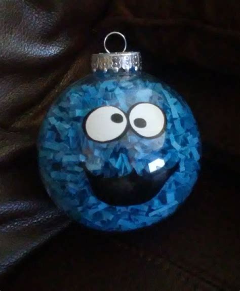 Cookie Monster Vinyl Design On Christmas Ornament Vinyl Crafts