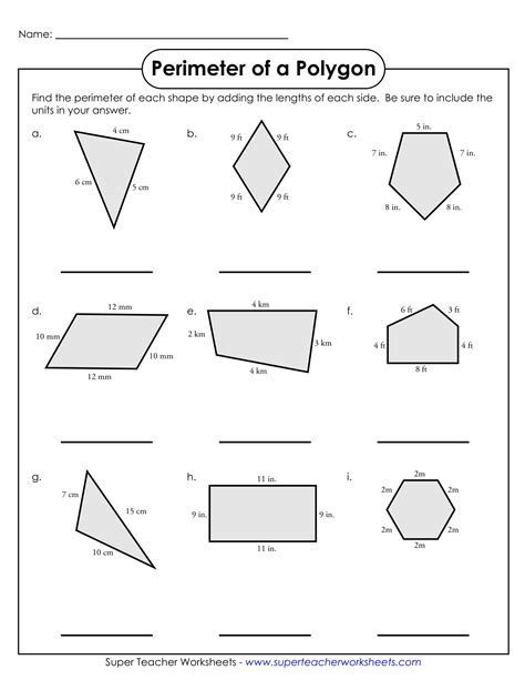 Polygons Shapes Worksheet