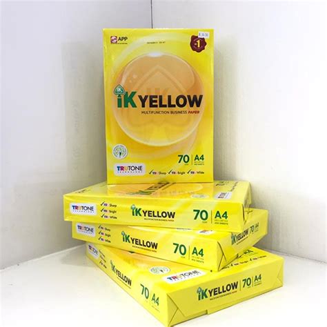 Ik Yellow A4 Paper 70gsm 450 Sheets Shopee Malaysia