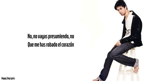 El Perdedor Enrique Iglesias Ft Marco Antonio Solis Lyrics Youtube