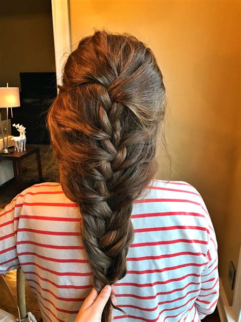 Coppermakeup Messy French Braid On Long Red Hair Messy French Braids Long Red Hair Dreadlocks