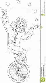 Unicycle Juggling Ballen Jongleren Kleurende Palle Giocoliere Coloritura Pagliaccio sketch template