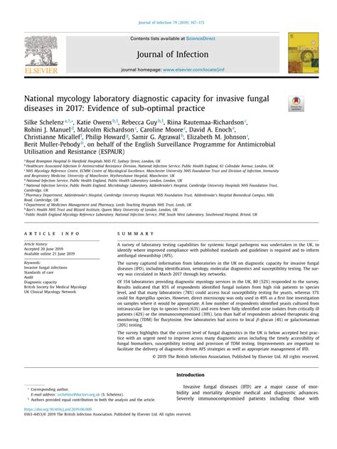 Pdf National Mycology Laboratory Diagnostic Capacity For Invasive