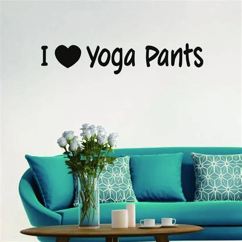 buy i love yoga pants wallpaper dance training school use wall stickers for
