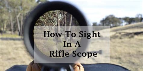 How To Sight In A Rifle Scope 6 Steps Guide For Rifle User