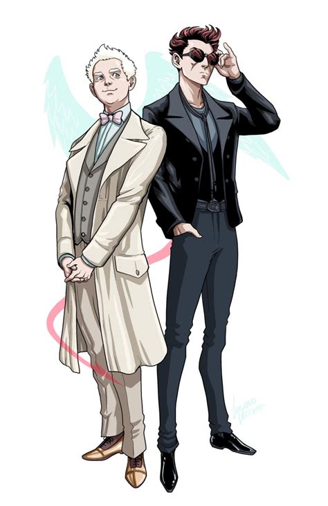 Aziraphale And Crowley By Lucianovecchio On Deviantart Comic Artist