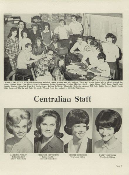 Explore 1966 Central High School Yearbook Evansville In Classmates