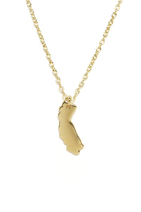 Cute Gold Necklace California Necklace 1000 Lulus