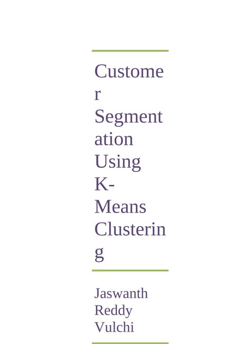 Using A K Means Clustering Algorithm For Customer Segmentation By Vrogue