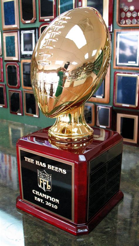 17 Tall Gold Plated Fantasy Football Traveling Trophy Best Trophies