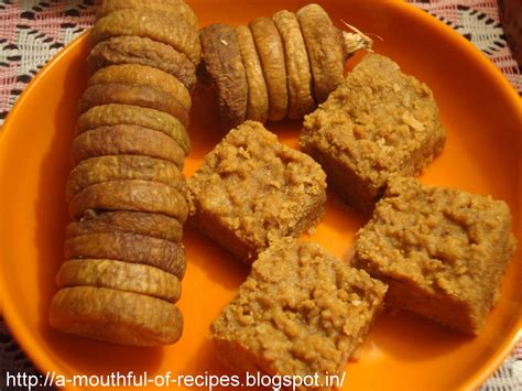 A Mouthful Of Recipes Anjiri Barfi Diwali Special