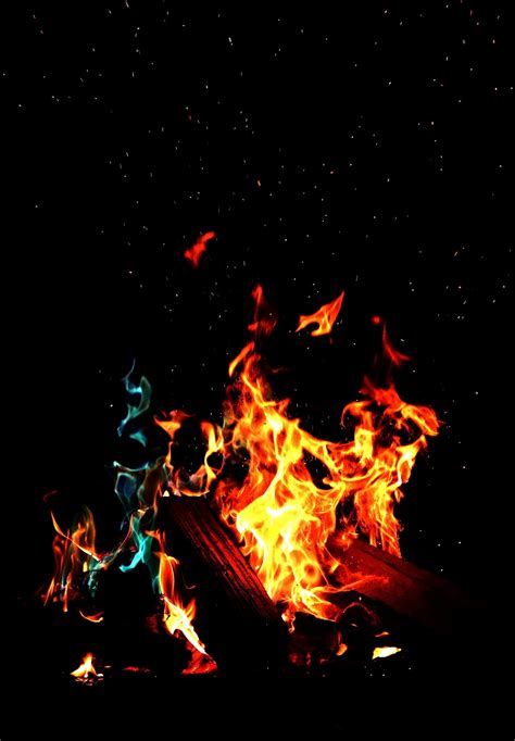 Fire Flame Dark Wallpaper 1640x2360