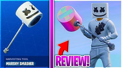What The Marshy Smasher Pickaxe Sounds Like And Marshmello Set Review
