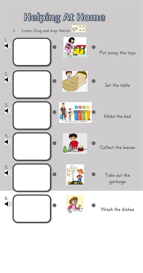 Household Chores Online Exercise For Grade 1 You Can Do The Exercises