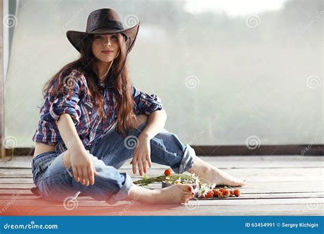 Girl In Wild West Style Stock Image Image Of American 63454991