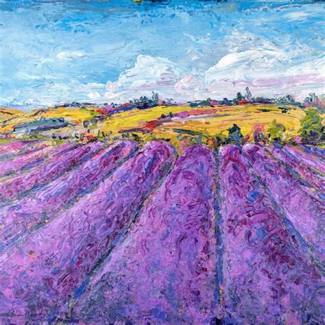 Lavender Fields Oil Painting Landscape Landscape Paintings Art