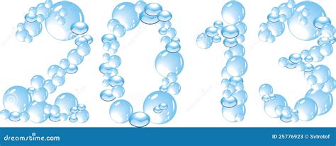 Water Bubbles Letters 2013 Stock Vector Image Of Sphere 25776923