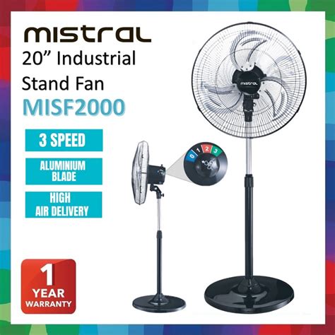 Mistral 20 Industrial Stand Fan Misf2000 Kipas Berdiri Khind