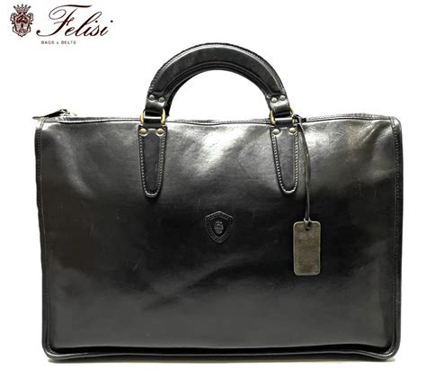 正規品 felisi フェリージ 9841 ds 0041 all leather ブリーフケース ビジネスバッグ レザー bag ロゴ刻印 ブラック ブリーフケース、書類かばん ｜売買された