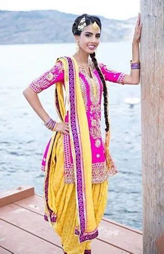 Yellow Silk Punjabi Dress At Best Price In Noida Id 20479961488