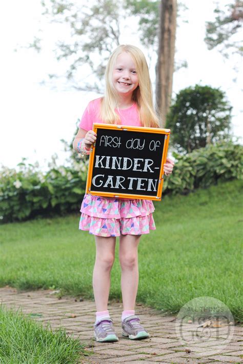 Kates First Day Of Kindergarten All Things Gandd