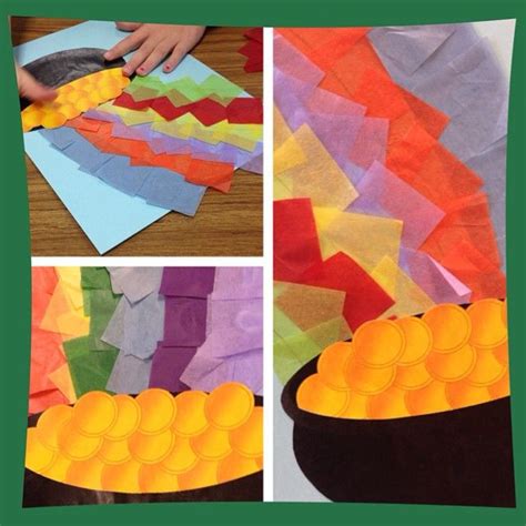 Pot Of Gold Freebie For Rainbow Tissue Activity Preschool Language