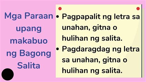 Filipino 3 Quarter 3 Week 4 Pagpapalit At Pagdaragdag Ng Mga Tunog