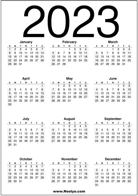 Printable Us Calendar 2023 Free Calendars Printable