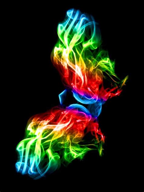 Rainbow Colors De Larc En Ciel Toni Kami Colorful Smoke Art Butterfly