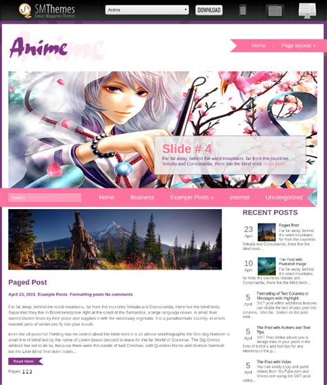 Anime Template Wordpress Cabai