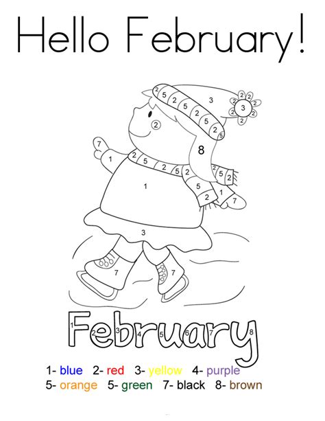 20 Free Printable February Coloring Pages