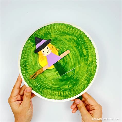 Spooky Paper Plate Witch Craft For Kids Messy Little Monster