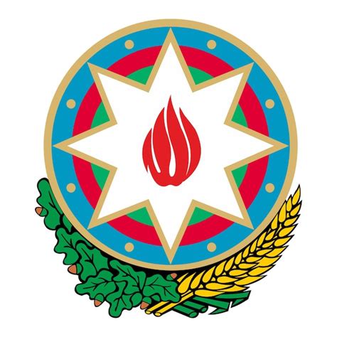 Premium Vector The State Emblem Of Azerbaijan Symbol Of Azerbaijan