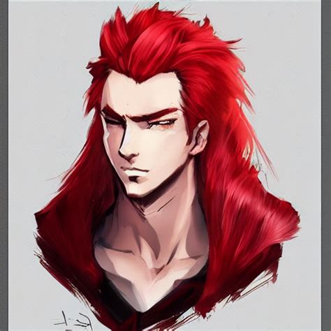 Prompthunt Concept Art Of A Man With Red Hair Trending On Artstation