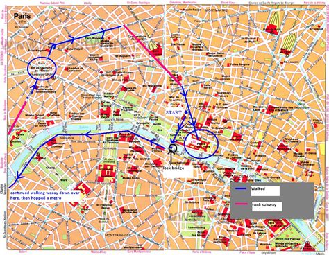 Paris Attractions Map Pdf Free Printable Tourist Map Paris Waking