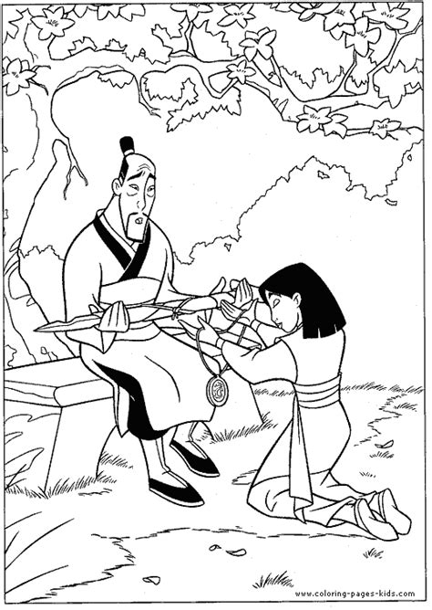 Mulan coloring pages - Coloring pages for kids - disney coloring pages