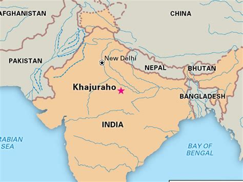 Khajuraho India Map
