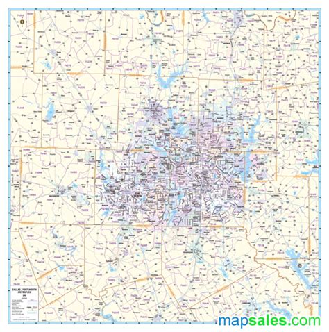 Dallas Fort Worth Tx Wall Map By Mapsco Mapsales