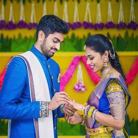 Photo Of South Indian Couple Engagement Shot