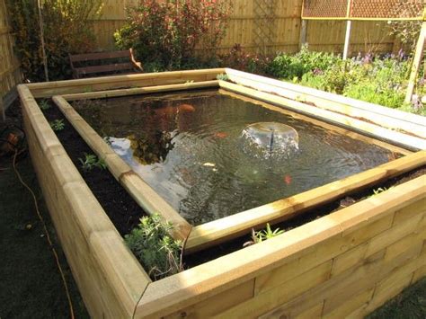 Raised Wooden Garden Ponds Made To Measure Ponds Backyard