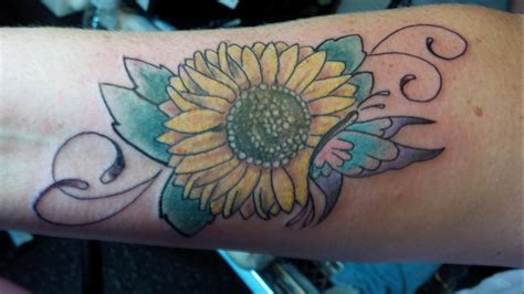 Sunflower And Butterfly Sunflower Tattoo Tattoos Fish Tattoos