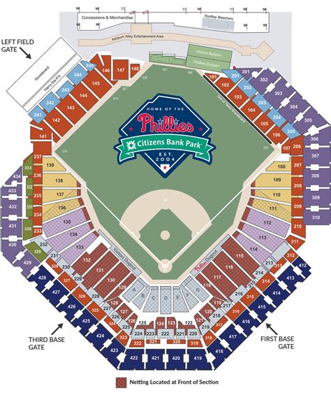 Citizens Bank Park Concert Seating Chart With Seat Numbers Elcho Table