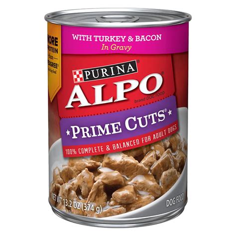 Maybe you would like to learn more about one of these? ALPO Prime Cuts with Turkey & Bacon in Gravy Canned Dog ...